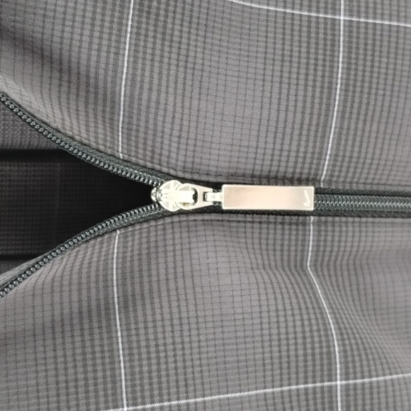 Nike Golf dark gray pin plaid fitted zip up jacket size medium size stretch - Picture 10 of 12